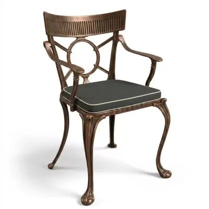 Alüminyum döküm bakır eskitme ferforje sandalye