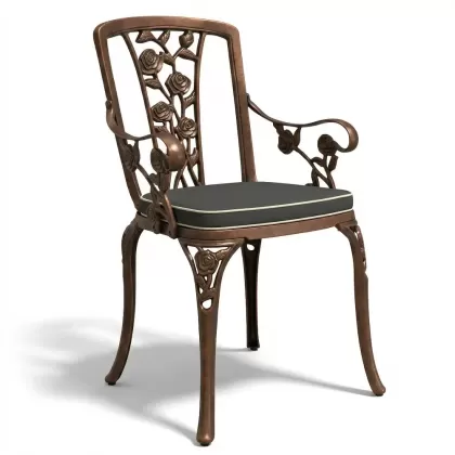 Alüminyum döküm bakır eskitme ferforje sandalye