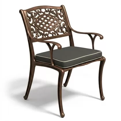 Alüminyum döküm bakır eskitme ferforje sandalye