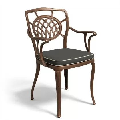 Alüminyum döküm bakır eskitme ferforje sandalye