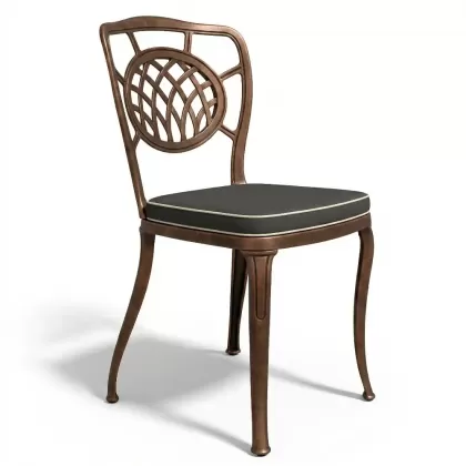 Alüminyum döküm bakır eskitme ferforje sandalye