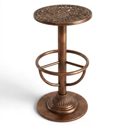 Alüminyum döküm bakır eskitme ferforje bar sandalye