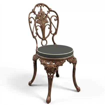 Alüminyum döküm bakır eskitme ferforje sandalye