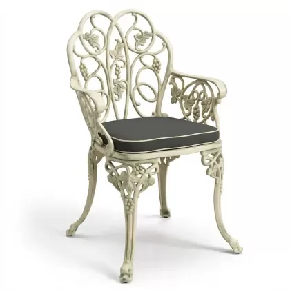Alüminyum döküm yeşil eskitme ferforje sandalye