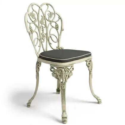 Alüminyum döküm yeşil eskitme ferforje sandalye