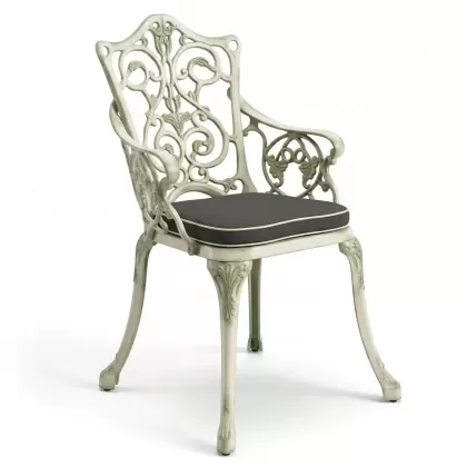 Alüminyum döküm yeşil eskitme ferforje sandalye