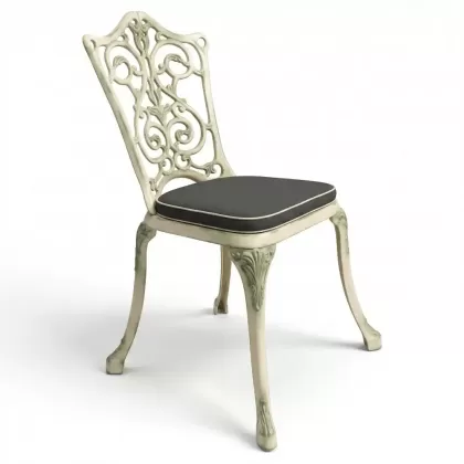 Alüminyum döküm yeşil eskitme ferforje sandalye