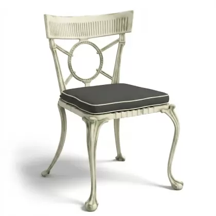 Alüminyum döküm yeşil eskitme ferforje sandalye