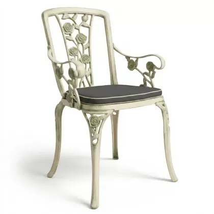 Alüminyum döküm yeşil eskitme ferforje sandalye