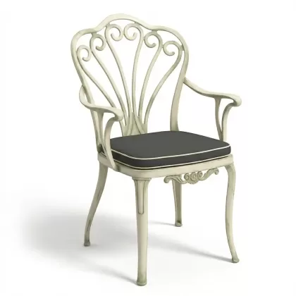 Alüminyum döküm yeşil eskitme ferforje sandalye