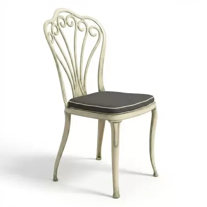 Alüminyum döküm yeşil eskitme ferforje sandalye