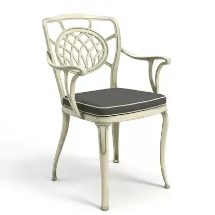 Alüminyum döküm yeşil eskitme ferforje sandalye