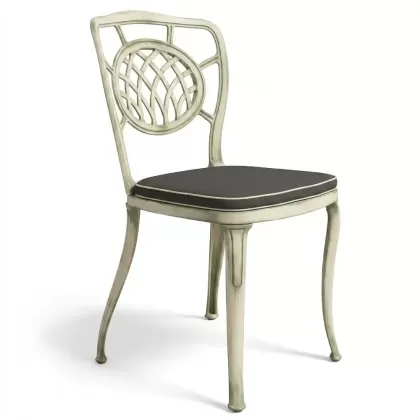 Alüminyum döküm yeşil eskitme ferforje sandalye
