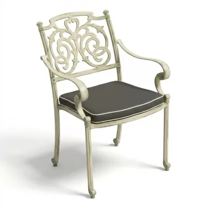 Alüminyum döküm yeşil eskitme ferforje sandalye