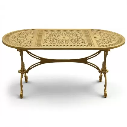 Alüminyum döküm gold, altın rengi ferforje masa