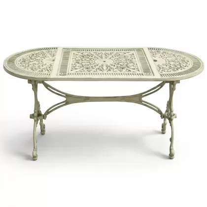 Alüminyum döküm yeşil eskitme ferforje masa