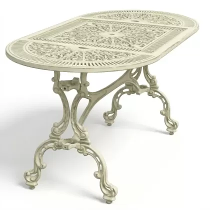 Alüminyum döküm yeşil eskitme ferforje masa