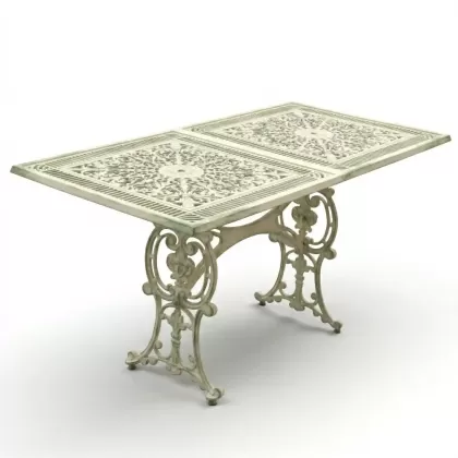 Alüminyum döküm yeşil eskitme ferforje masa