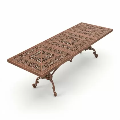 Alüminyum döküm bakır eskitme ferforje masa