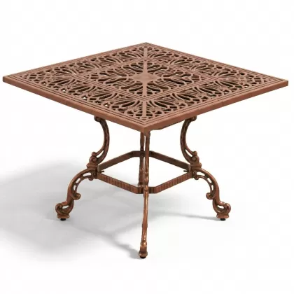 Alüminyum döküm bakır eskitme ferforje masa