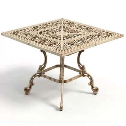 Alüminyum döküm beyaz eskitme ferforje masa