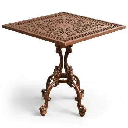 Alüminyum döküm bakır eskitme ferforje masa