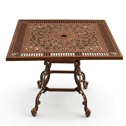 Alüminyum döküm bakır eskitme ferforje masa