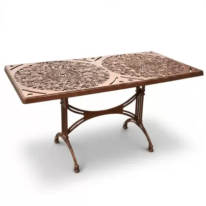 Alüminyum döküm bakır eskitme ferforje masa