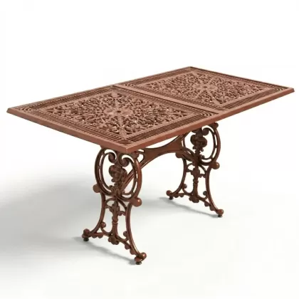 Alüminyum döküm bakır eskitme ferforje masa