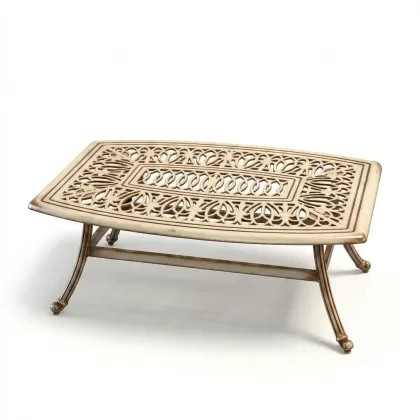 Alüminyum döküm beyaz eskitme ferforje masa