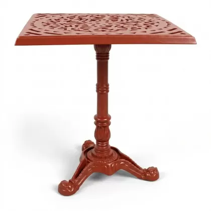 Alüminyum döküm kiremit rengi ferforje masa