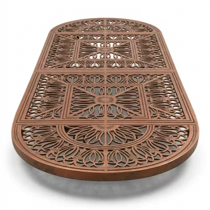 Alüminyum döküm bakır eskitme ferforje masa