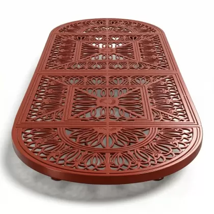 Alüminyum döküm kiremit rengi ferforje masa