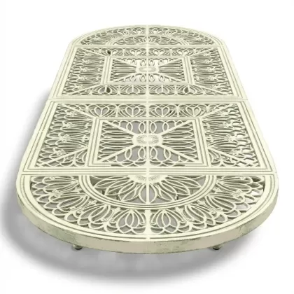 Alüminyum döküm yeşil eskitme ferforje masa