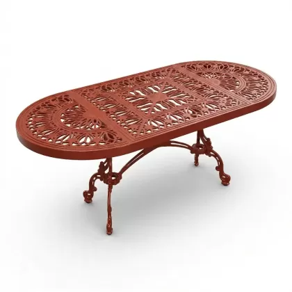 Alüminyum döküm kiremit rengi ferforje masa