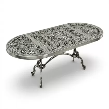 Alüminyum döküm gümüş eskitme ferforje masa