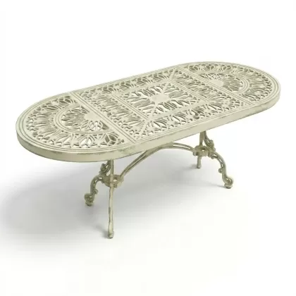  Alüminyum döküm yeşil eskitme ferforje masa