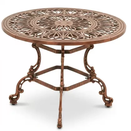 Alüminyum döküm bakır eskitme ferforje masa