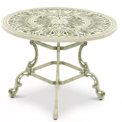 Alüminyum döküm yeşil eskitme ferforje masa