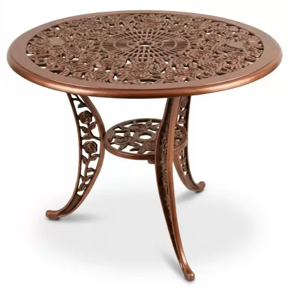 Alüminyum döküm bakır eskitme ferforje masa