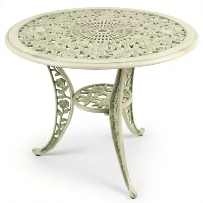 Alüminyum döküm yeşil eskitme ferforje masa