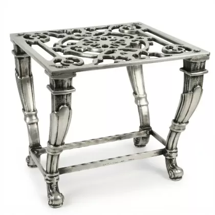 Alüminyum döküm gümüş eskitme ferforje masa