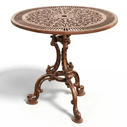 Alüminyum döküm bakır eskitme ferforje masa