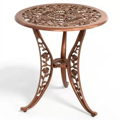 Alüminyum döküm bakır eskitme ferforje masa