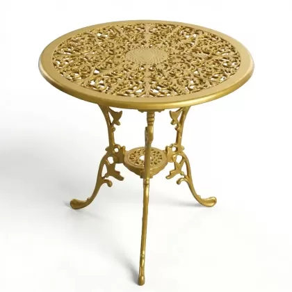 Alüminyum döküm gold, altın rengi ferforje masa