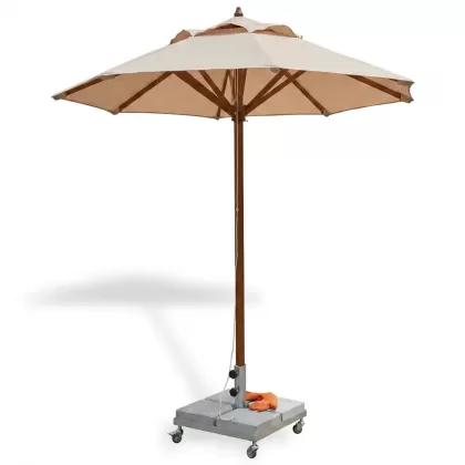 200 çap ahşap şemsiye akrilik kumaşlı