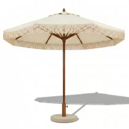 Saçaklı ahşap bahçe şemsiyesi çap 300