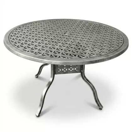 120 Çap döküm yuvarlak masa renk silver gümüş