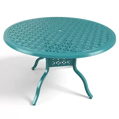 120 Çap döküm yuvarlak masa renk turkuaz