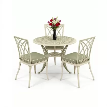 3 kişilik modern kolsuzalüminyum döküm 2 kişilik sandalye ferforje yuvarlak masa takımı yeşil beyaz patina